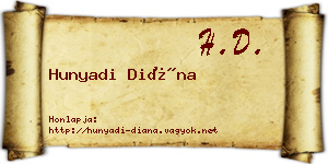 Hunyadi Diána névjegykártya